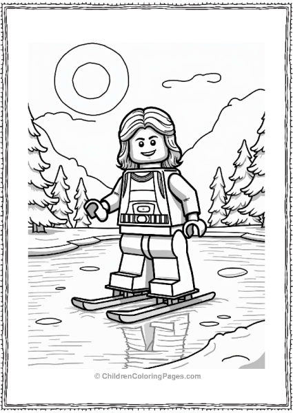 Lego Star Wars Lego Character Ice Skating In Winter Scene Free PDF Printable