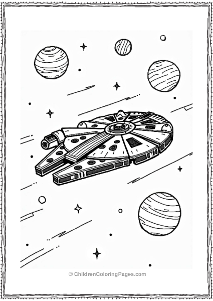 Lego Star Wars Millennium Falcon In Space Free PDF Printable