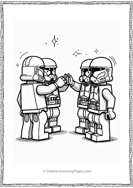 Lego Star Wars Resistance Pilots Celebrating Victory Free PDF Printable