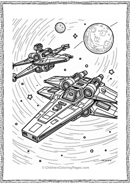 Lego Star Wars Space Battle Scene Free PDF Printable