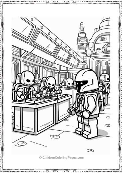 Lego Star Wars Space Market Scene Free PDF Printable