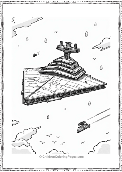 Lego Star Wars Star Destroyer In Space Free PDF Printable