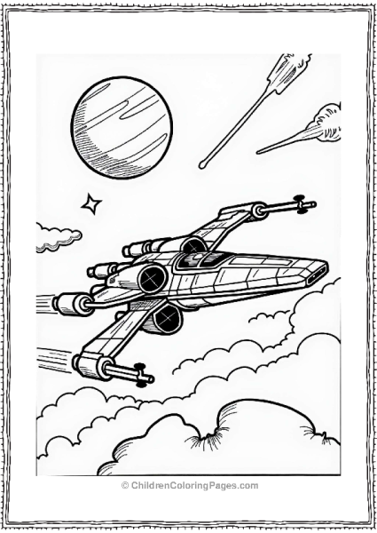 Lego Star Wars Starship Chase Near Planet Free PDF Printable