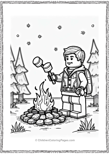 Lego Star Wars Winter Campfire Scene Free PDF Printable
