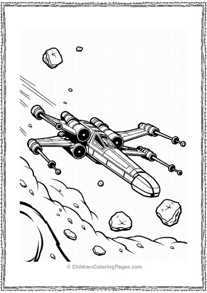 Lego Star Wars X Wing Asteroid Chase Free PDF Printable