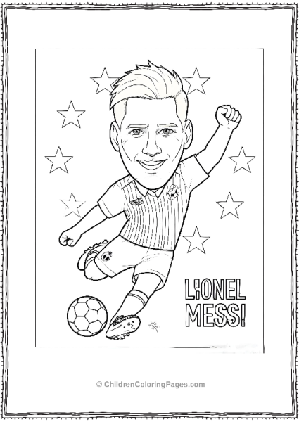 Lionel Messi Celebrates A Goal Free PDF Printable