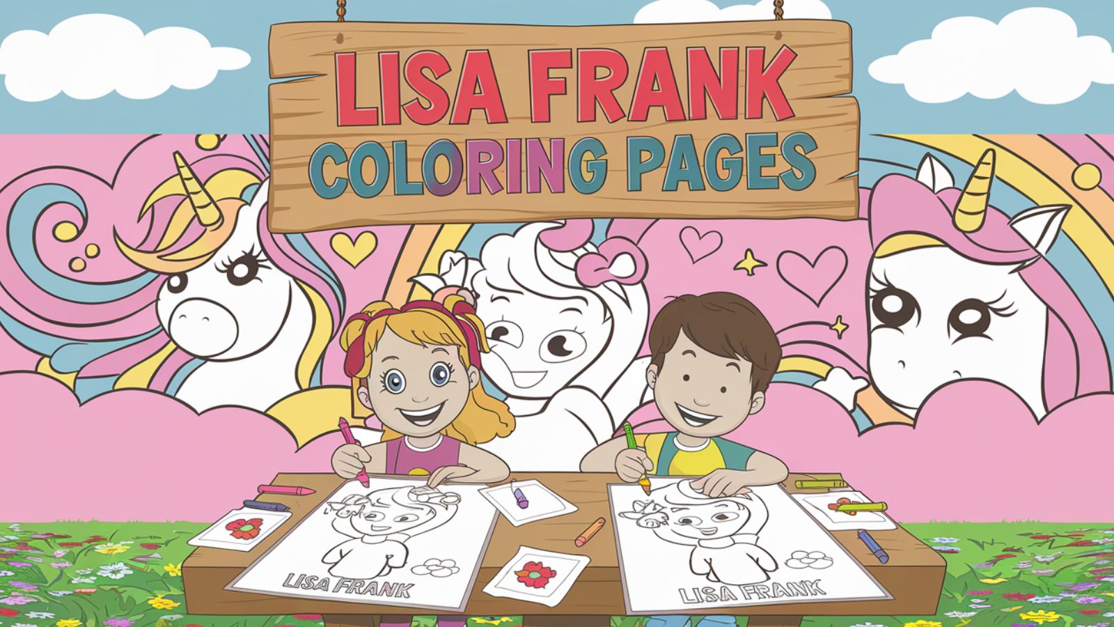Lisa Frank Coloring Pages – Free PDF Printables 🌈🦄🎨🌟