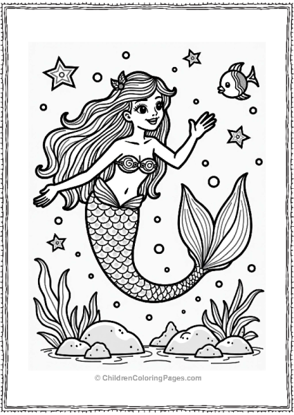 Lisa Frank Theme Galactic Mermaid In Space Free PDF Printable