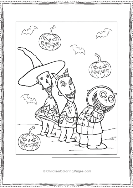 Lock Shock And Barrel With Pumpkins Nigtmare Before Christmas Free PDF Printable
