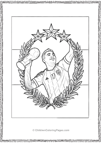 Man Holding Trophy With Stars Free PDF Printable
