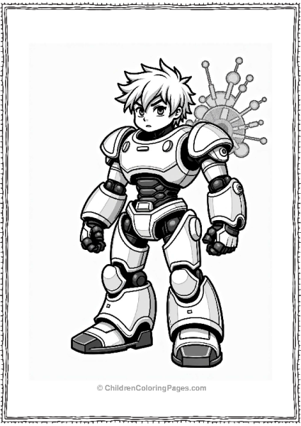 Manga Boy Transforming Into Robot Free PDF Printable