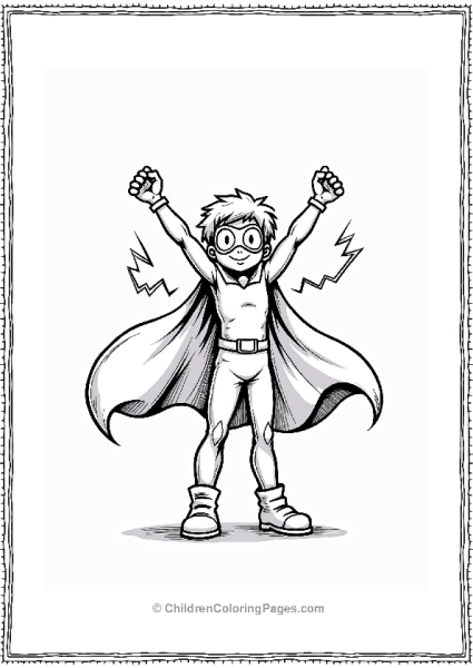 Manga Brave Boy Transforms Into Superhero Free PDF Printable