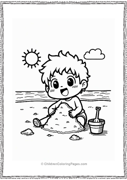 Manga Characters Enjoying A Beach Day Free PDF Printable