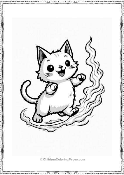 Manga Cute Cat Transforms Into A Magical Creature Free PDF Printable