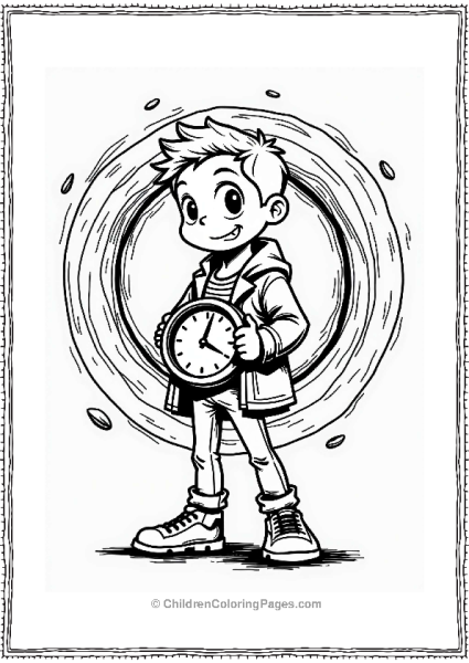 Manga Time Traveler With A Watch Free PDF Printable