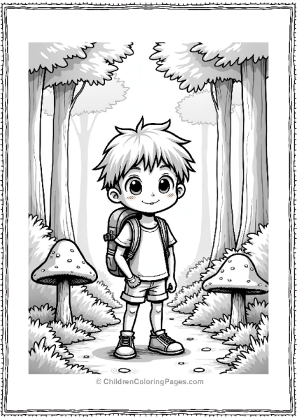 Manga Young Adventurer In A Forest Free PDF Printable