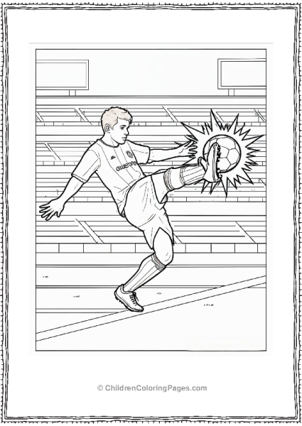 Messi Kicking Soccer Ball Free PDF Printable