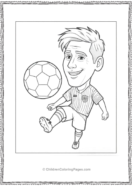 Messi Playing Soccer Free PDF Printable
