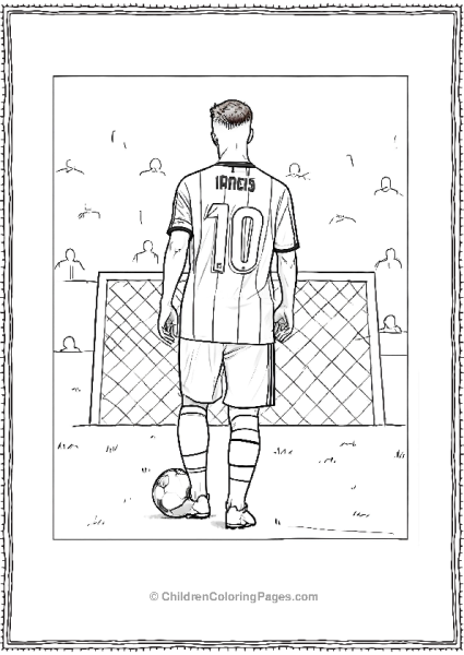 Messi Stands Before The Goal Free PDF Printable