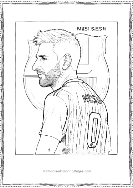 Messi Wearing His Jersey Free PDF Printable