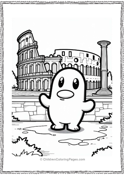 Molang At The Colosseum Free PDF Printable