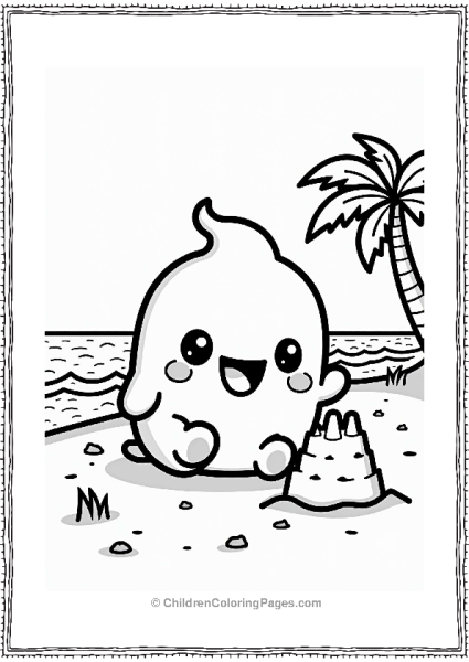 Molang Building A Sandcastle On The Beach Free PDF Printable