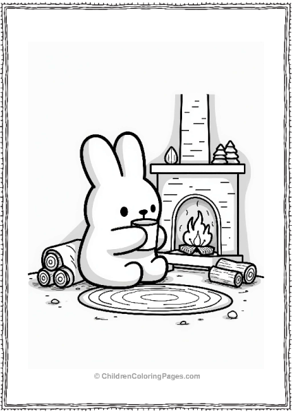 Molang By The Fireplace Free PDF Printable