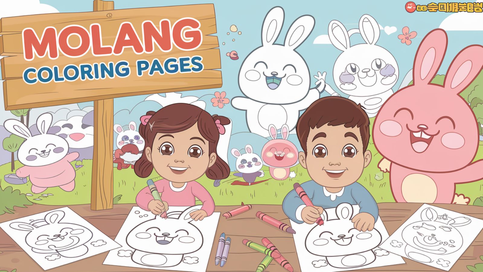 Molang Coloring Pages – Free PDF Printables 🐰🌸🐤💛