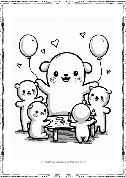 Molang Hosting An Art Party Free PDF Printable