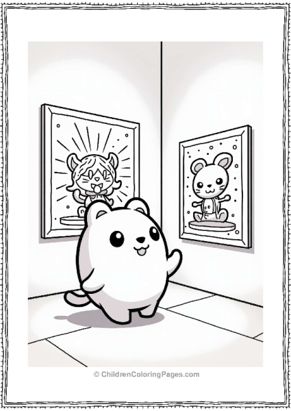 Molang In An Art Gallery Free PDF Printable