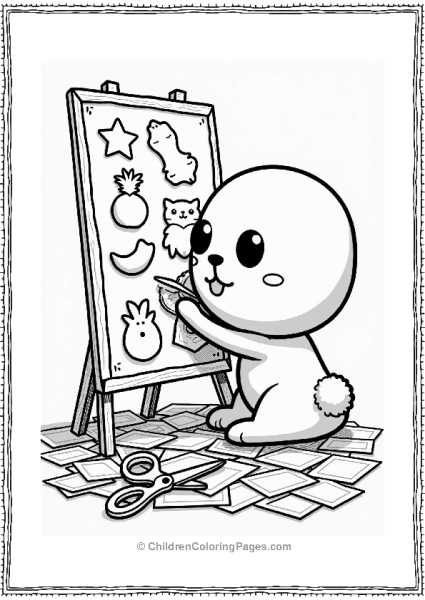 Molang Making A Collage Free PDF Printable