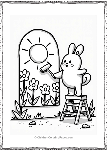 Molang Painting A Mural Free PDF Printable