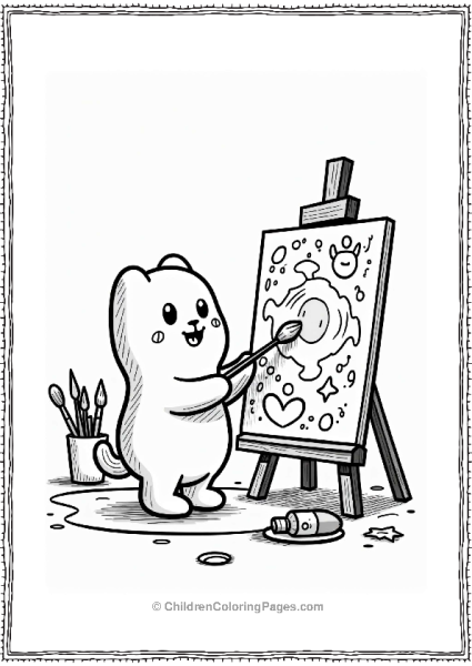 Molang Painting On Canvas Free PDF Printable