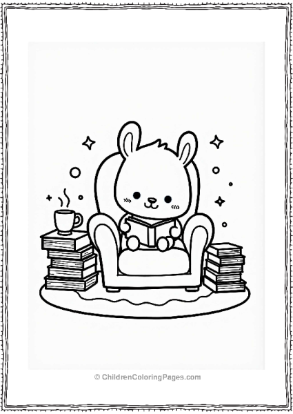 Molang Reading In A Cozy Armchair Free PDF Printable