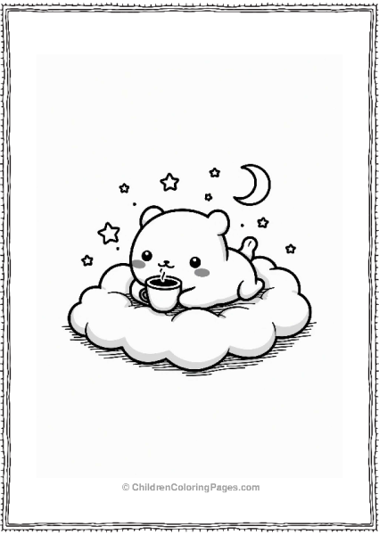 Molang Relaxing On A Cloud Free PDF Printable