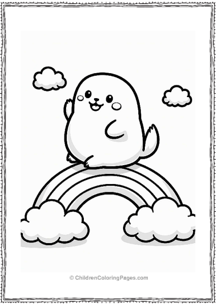 Molang Riding A Rainbow Free PDF Printable