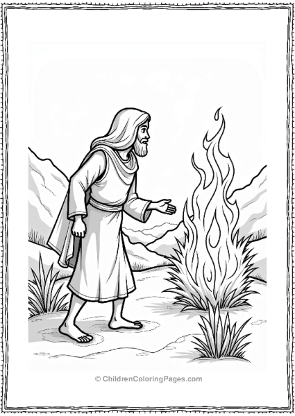 Moses Approaching The Burning Bush Free PDF Printable