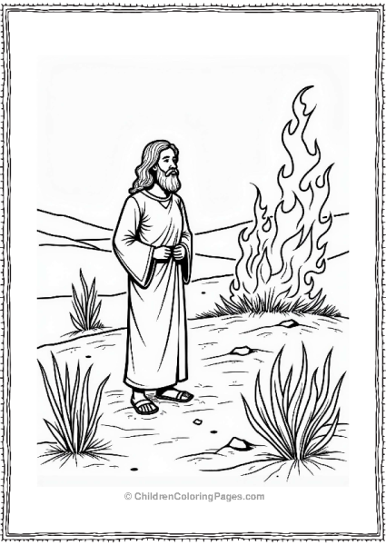 Moses At The Burning Bush Free PDF Printable