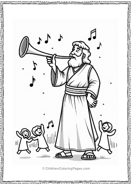 Moses Blowing The Shofar Free PDF Printable