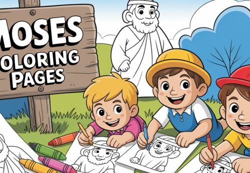 Moses Coloring Pages – Free PDF Printables 👶🏽🧺⛰️🌿