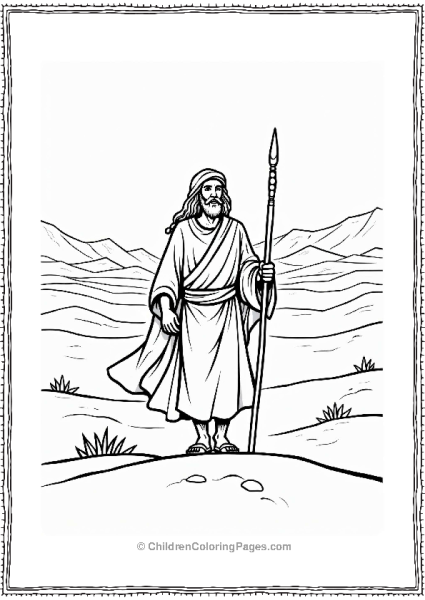 Moses Leading Israelites In The Desert Free PDF Printable