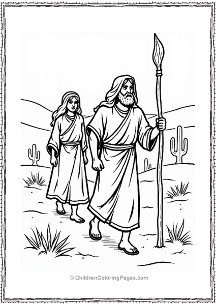 Moses Leading The Way In The Desert Free PDF Printable