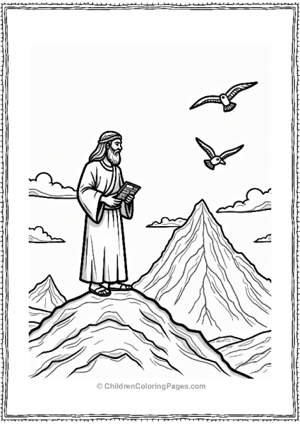Moses Receiving The Tablets On Mount Sinai Free PDF Printable