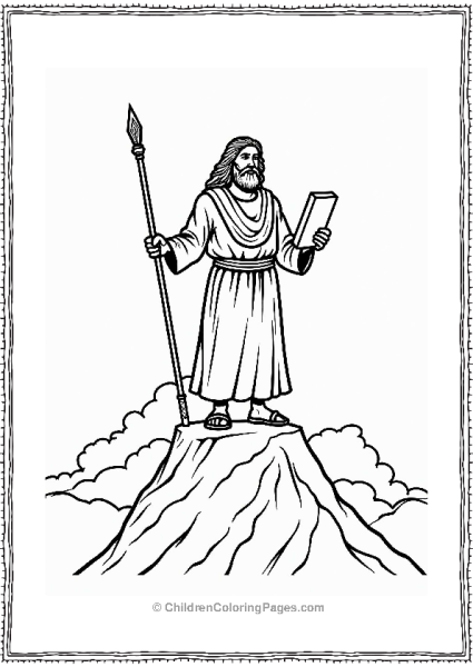 Moses Receiving The Tablets Free PDF Printable
