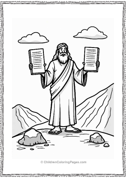 Moses Receiving The Ten Commandments Free PDF Printable