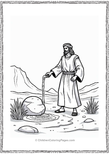 Moses Striking The Rock For Water Free PDF Printable
