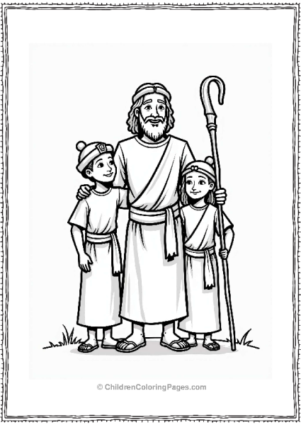 Moses With His Staff And Family Free PDF Printable