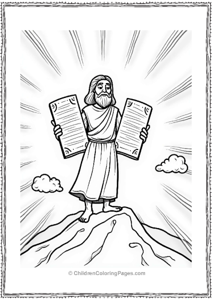 Moses With The Stone Tablets Free PDF Printable