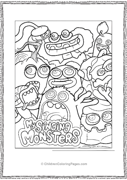 My Singing Monsters Coloring Page Free PDF Printable