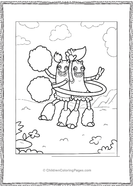 My Singing Monsters Pompom And Hoola Free PDF Printable